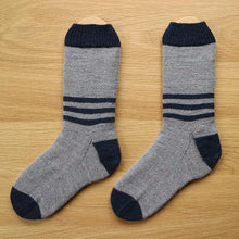 Load image into Gallery viewer, Triple Stripe Sock Pattern