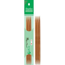 Load image into Gallery viewer, ChiaoGoo Bamboo Double Pointed Needles 13cm and 15cm lengths - set of 5 needles 2.5mm / 15cm / Patina