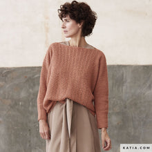 Load image into Gallery viewer, #6185-39 Crochet Boxy Sweater in Katia Silky Lace at Katia.com