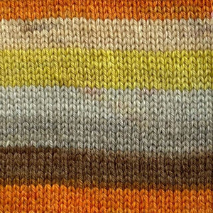 Crucci Sock Wool 4ply Retro Variegated Oranges, Yellows, Browns 