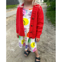 Load image into Gallery viewer, Eva Cardigan Junior Knitting Pattern by PetiteKnit