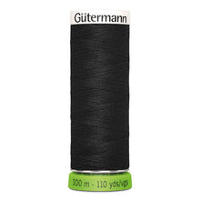 Load image into Gallery viewer, Gutermann Recycled Polyester Thread 100m Black (000)