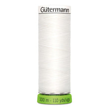 Load image into Gallery viewer, Gutermann Recycled Polyester Thread 100m White (800)