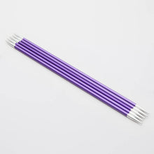 Load image into Gallery viewer, KnitPro Zing Double Pointed Needles 15cm 3.75mm Amethyst 
