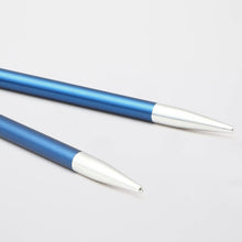 Load image into Gallery viewer, KnitPro Zing Special Short Interchangeable Tips 4mm Sapphire