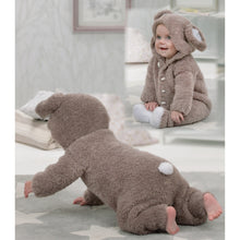 Load image into Gallery viewer, P1295 Bunny Onesie Knitting Pattern in Fake Fur Precious Chunky