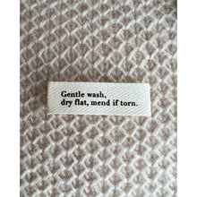Load image into Gallery viewer, PetiteKnit "Gentle Wash, Dry Flat, Mend if Torn" Label