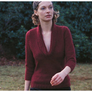 Rowan Paisley Women's Sweater with 2 neckline options Pattern