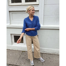 Load image into Gallery viewer, Stockholm V-Neck Sweater Knitting Pattern by PetiteKnit