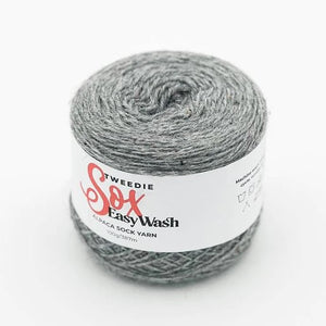 Tweedie Easy Wash Sox Alpaca 4Ply Sock Yarn Grey Tweed 