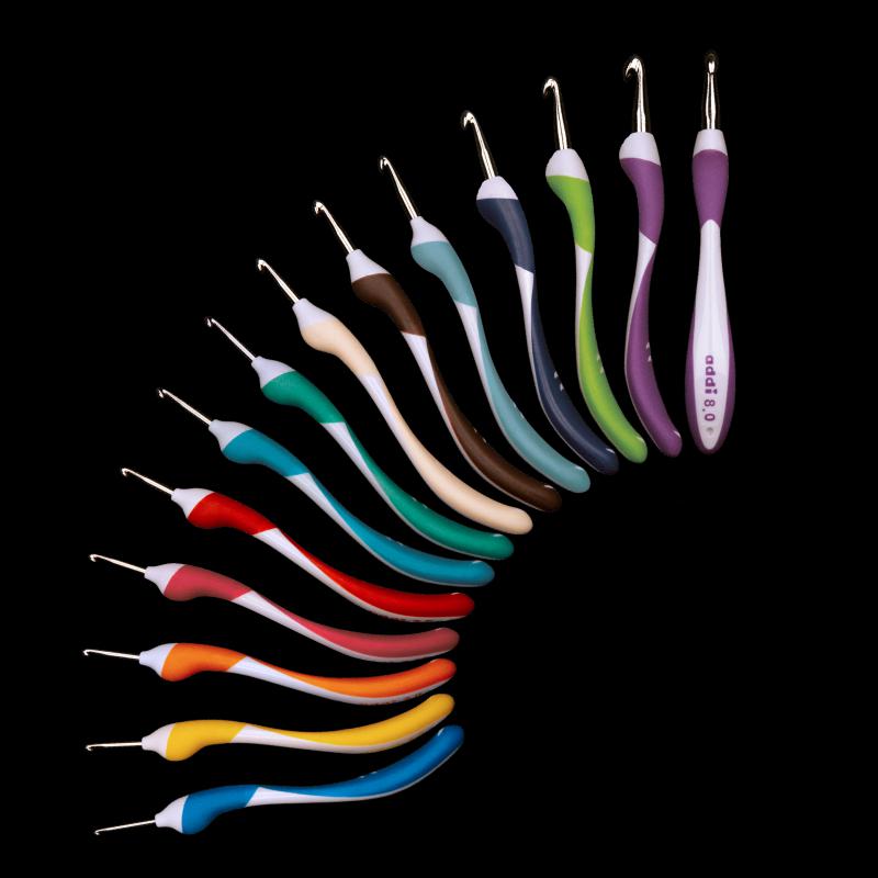 Addi Swing Ergonomic Crochet Hooks 2mm 8mm at Knitnstitch Mt Eden