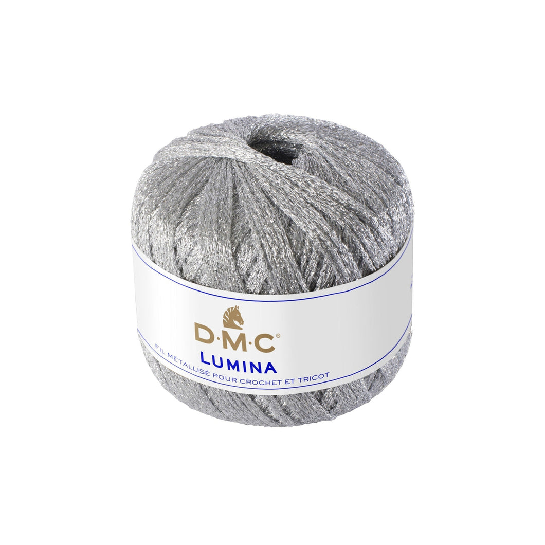 DMC Lumina Metallic Crochet and Knitting 4ply Yarn Silver 