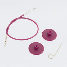 Load image into Gallery viewer, KnitPro Stainless Steel Interchangeable Cables 360 deg Swivel 20cm cable makes 40cm with Special Short Tip only