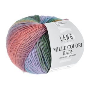 Lang Mille Colori Baby 4ply Merino Yarn 0050 Rainbow Multi 