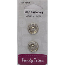 Load image into Gallery viewer, Snap Fasteners Nickel 18mm 
