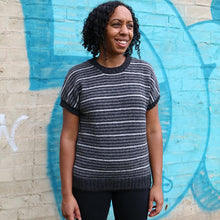 Load image into Gallery viewer, Stripe Short Sleeved Sweater Pattern