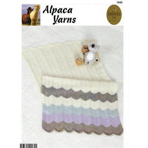 1542 Zig Zag Baby Blanket DK 8ply Pattern