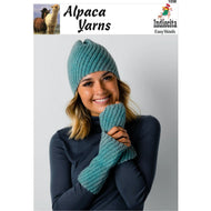 1558 Spiral Beanie and Mitts DK 8ply Knitting Pattern 