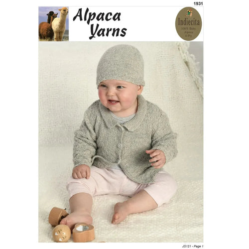 1931 Child's Cardigan and Beanie Set 4ply Knitting Pattern 