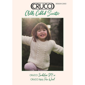2005 Childs Cabled Sweater DK Knitting Pattern 