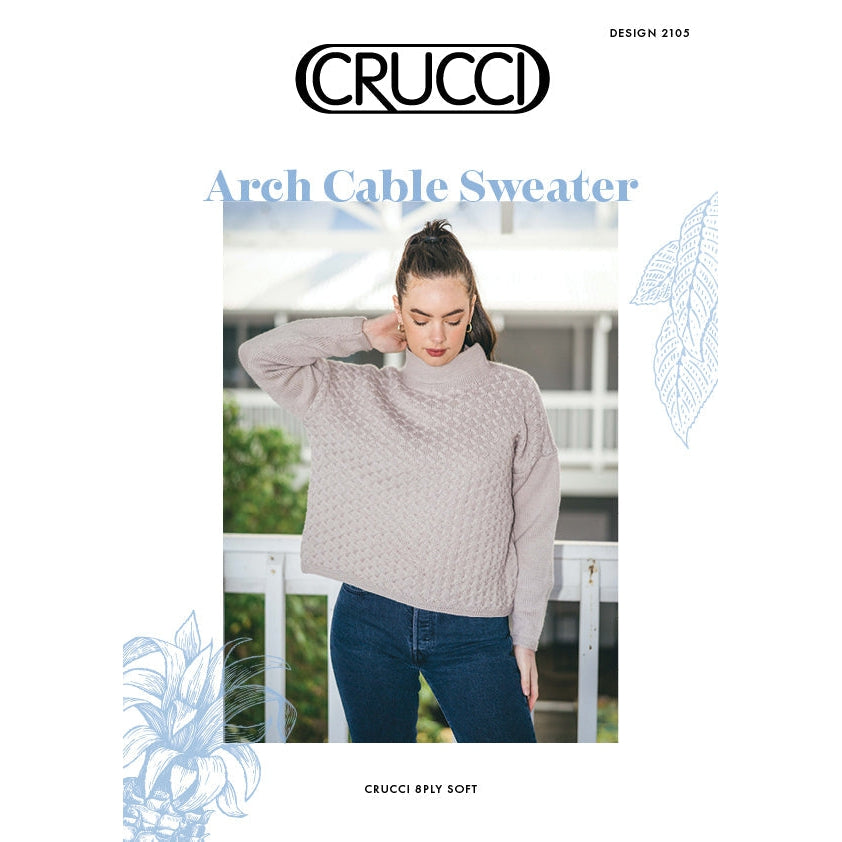 2105 Arch Cable Women's Sweater DK Knitting Pattern 