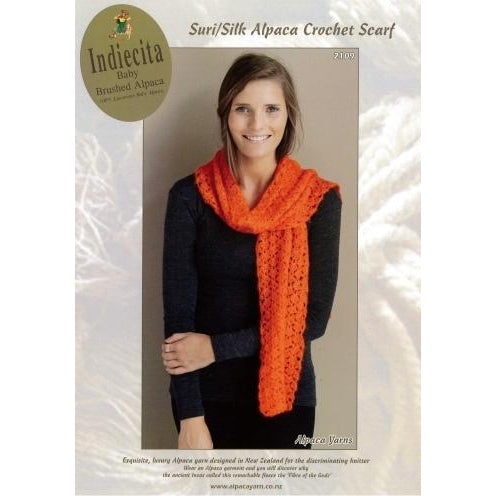 2109 Crochet Scarf Pattern in Suri Silk Brushed