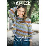 2217 Striped Top Down Adult Sweater DK Knitting Pattern 