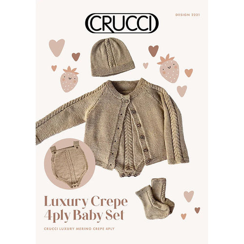 2221 Crucci Luxury Baby Set 4ply Knitting Pattern 