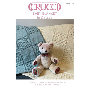 2223 Crucci Baby Blanket in 2 sizes Knitting Pattern 