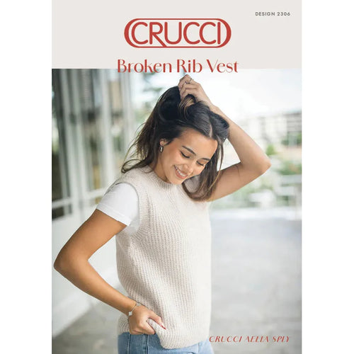 2306 Broken Rib Vest Knitting Pattern 