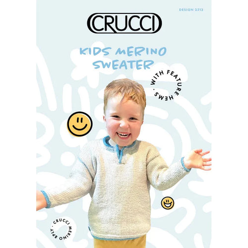 2313 Child Sweater with Feature Hem 8ply Knitting Pattern 