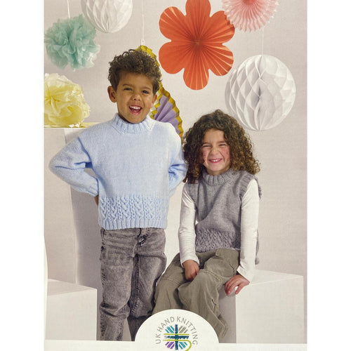 268 Cable Sweater and Slipover Knitting Pattern 