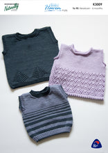Load image into Gallery viewer, K3009 Baby Singlets 4ply Knitting Pattern
