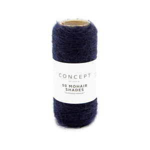 50 Mohair Shades by Concept by Katia 35 Night Blue 
