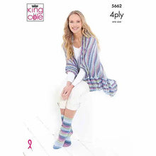 Load image into Gallery viewer, 5662 4ply Shawl and Cotton Socks Knitting Pattern 
