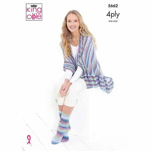 5662 4ply Shawl and Cotton Socks Knitting Pattern 