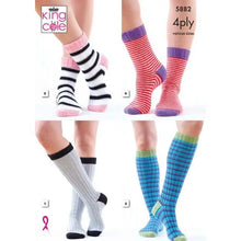 Load image into Gallery viewer, 5882 4ply Kids Cotton Socks Knitting Pattern 
