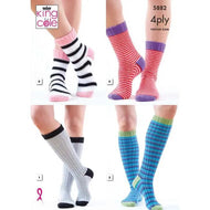 5882 4ply Kids Cotton Socks Knitting Pattern 