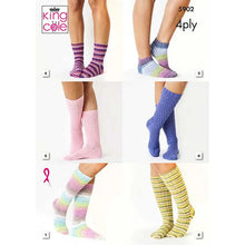 Load image into Gallery viewer, 5902 4ply Cotton Socks Knitting Pattern 
