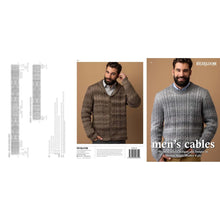 Load image into Gallery viewer, 702 Men's Cables Sweater and Cardigan 8ply Knitting Pattern 
