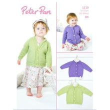 Load image into Gallery viewer, 8Ply / DK Patterns for Babies &amp; Children P1210 Round &amp;  V-Neck Cardigans (31cm to 51cm)
