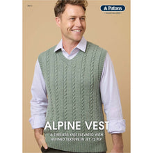 Load image into Gallery viewer, 9011 Alpine Vest 12ply Knitting Pattern for Men 

