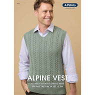 9011 Alpine Vest 12ply Knitting Pattern for Men 