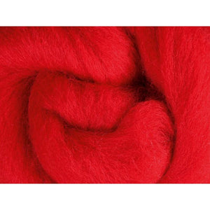 Ashford Corriedale Sliver Colour Packs 100g 028 Scarlet