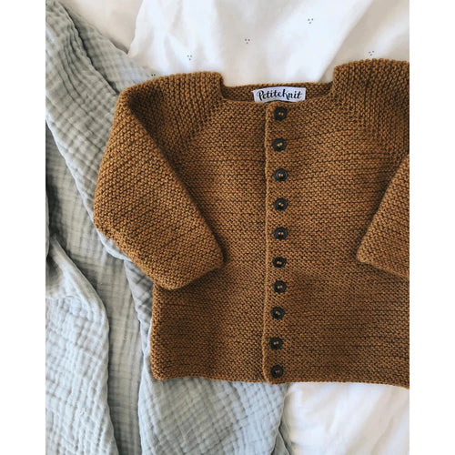 Beginner's Jacket Cardigan Knitting Pattern by PetiteKnit 