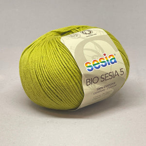 Bio Sesia 5 100% Organic Combed Cotton 4ply 191 Chartreuse 