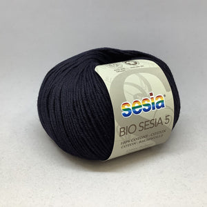 Bio Sesia 5 100% Organic Combed Cotton 4ply 469 Black 