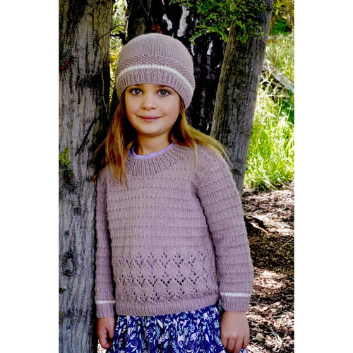 Brooke Sweater and Hat 8ply Knitting Pattern 