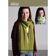 Cable Cowl & Scarf pattern in DK / 8 ply