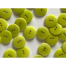 Load image into Gallery viewer, Coloured Corozo Buttons 11mm, 15mm &amp; 20mm 15mm Bright Lime 
